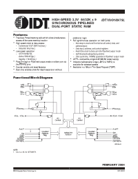 Datasheet IDT70V9179L12PFI manufacturer IDT